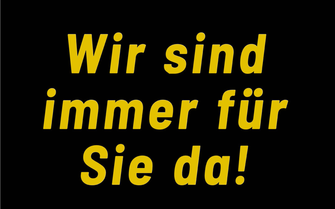 Wellenbrecher? Lockdown? Wir sind da. Versprochen!